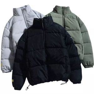 Customization Winter Full Zip Down Jacket Plus Size Bubble Jacket Anti Wrinkle