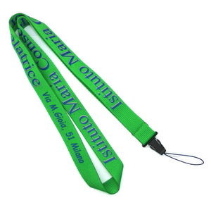 Buy cheap Silk Screen Cell Phone Neck Lanyard Customised , Green Flat lanyards from wholesalers