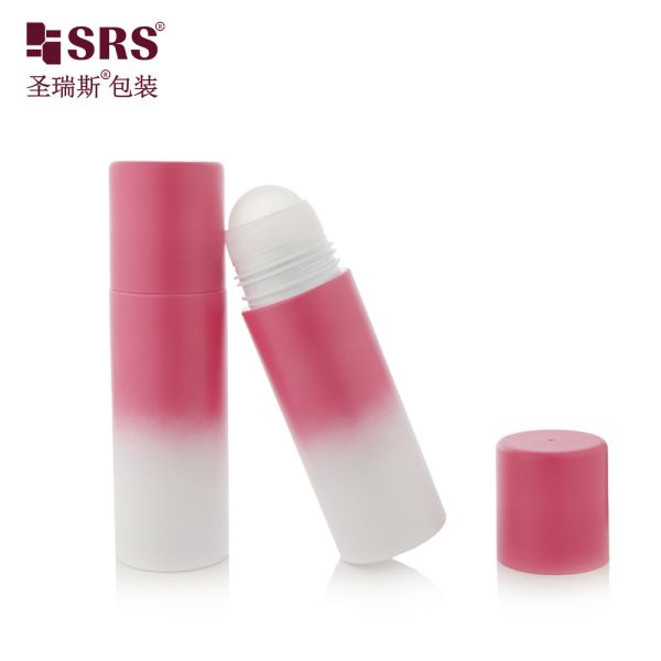 PET43 130ML 170ML Big Capacity PET Plastic Customize Color Round PCR Recycled Roll On Bottle For Deodorant Gel