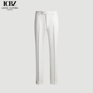 Buy cheap Customized Color Men's White Suit Pants with Anti-Wrinkle and Versatile Features from wholesalers
