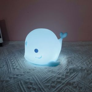 Buy cheap Soft Dolphin USB Nursery Silicon Nightlight Animal Lamps Kids Small Touch Decoration from wholesalers
