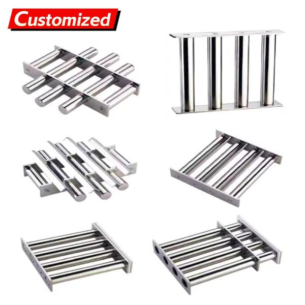 Buy cheap Custom Permanent Strong Magnet Grid 12000 Gauss Neodymium Bar Rod Separator Stainless Filter High Magnetic Hopper Grate Magnet for lithium battery from wholesalers