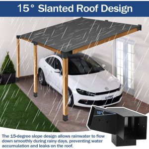 15° Slanted Pergola Bracket Kit for 4x4 Wooden Beams