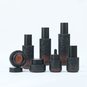 Customizable Frosted Glass Cosmetic Bottle for Creams & Lotions