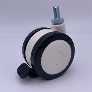 Buy cheap Screwed Bolt Dual Polyurethane Wheel Caster with Locking 3 Inch from wholesalers