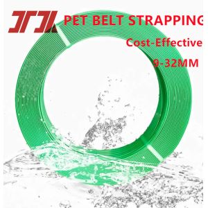 Buy cheap Strong Tension Green Embossed Plastic PET Polyester Pallet Strapping Belt for building cargo Packing from wholesalers