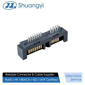 Buy cheap High-Reliability SATA 13Pin 180° Male Wire Cable Connector 1.27mm Pitch | Electrical Electronic Signal & Power Terminal Connector for Server, Automotive & Custom Wire Harness Transmission product