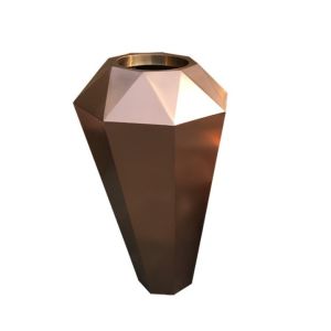 Buy cheap 90cm outdoor flower metal planter copper hexagonal garden pots from wholesalers