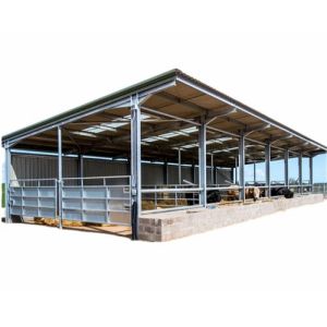Easy Install Prefab Barns And Sheds , Metal Cattle Shed Construction