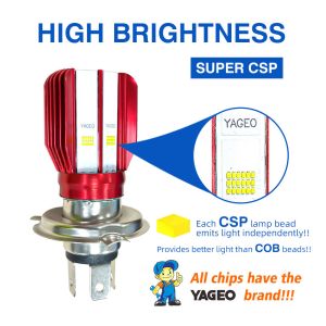 Buy cheap Lumen 1800lm YAYE Motorcycle Headlight Bulb 2 Side Emitting CSP AC/DC8-80V H4 HS1 BA20D H6 H6M P15D from wholesalers