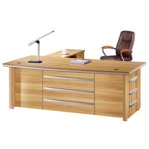 Knock Down Packed Melamine Office Furniture Desk With Mobile Pedestal