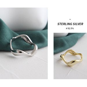 Buy cheap 925 Sterling Silver Jewellery Unique Open Ring For Women Irregular Geometric Shape from wholesalers