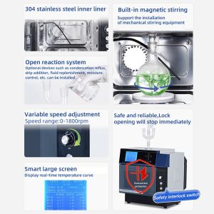 Buy cheap Laboratory Mini Pyrolysis Microwave Chemical Reactor Chemical Extraction Heating Microwave Synthesis Reactor University Research from wholesalers