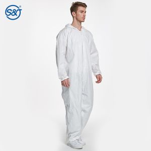 Buy cheap Cheap Disposable Coverall non woven Microporous PP+PE film coverall type5/6 coverall from wholesalers