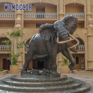 Buy cheap Square Custom Bronze Sculpture Cast Bronze Elephant Statue 230cm from wholesalers
