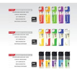 Buy cheap Five Colors White LED Lamp Soft Flame Electronic Lighter Gas Refillable Cigar Lighter from wholesalers