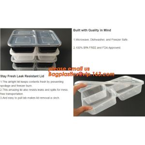 Disposable Plastic 4 Compartment Food Thermal Lunch Container Box,Plastic