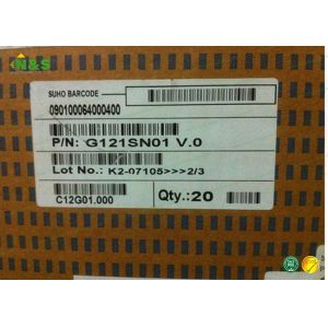 Antiglare 12.1 Inch AUO LCD Panel , Normally White A - Si TFT - LCD Panel