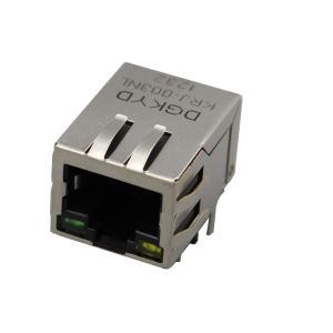 Buy cheap Panel Mount Single Port PoE RJ45 Ethernet Connector with 10/100base-T transformer from wholesalers