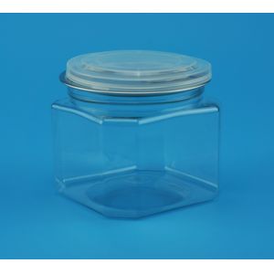 Buy cheap PET Plastic Mini Round Jars Aluminium Cover Environmentally Friendly 430Ml from wholesalers