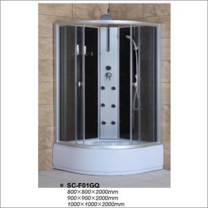Buy cheap Tempered Glass Bathroom Shower Cubicles Multi Functional With Shower Seat from wholesalers