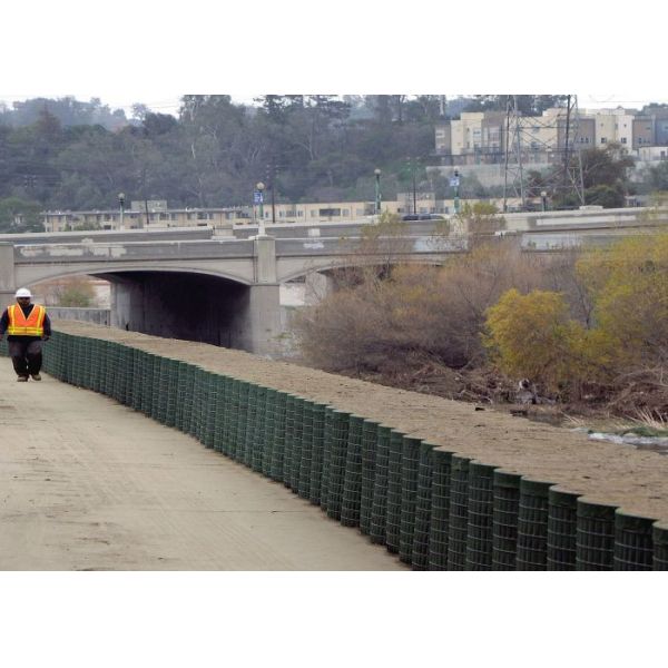 Quality Galfan Coated Gabion Wall 2x1x0.5m Hesco Flood Barrier for sale