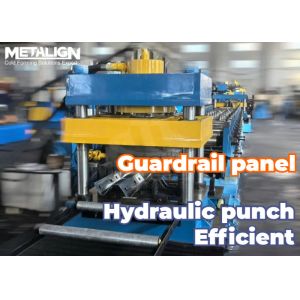 Buy cheap Heavy Duty W Beam Roll Forming Machine With Tracking Hydraulic Cutter And Gearbox Drive from wholesalers