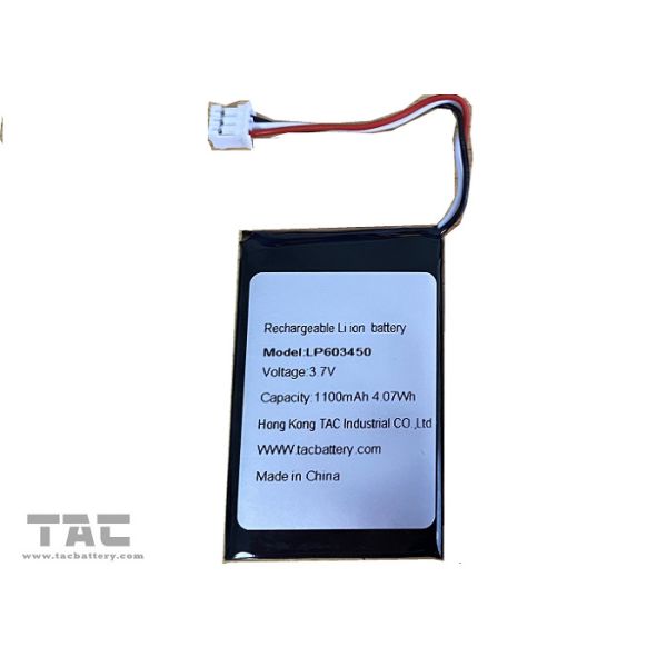 Quality 1100mah Polymer Lithium Ion Batteries 3.7V Pouch Cell 603450 for sale