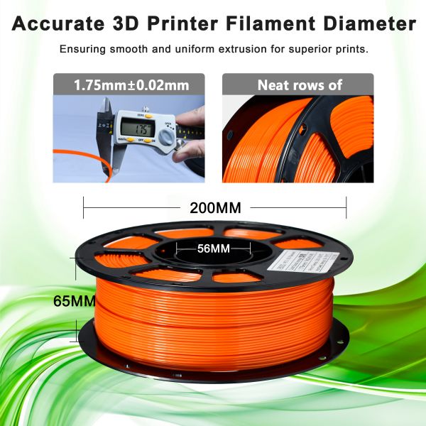 Iboss Strong PETG 3D Printer Filament,Blood Orange 1.75mm Dimensional Accuracy +/- 0.02mm