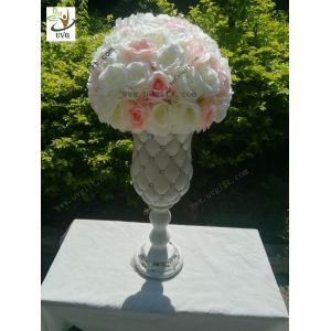 Buy cheap UVG various sizes half roses and hydrangea flower balls for wedding table centerpieces decoration FRS02 from wholesalers