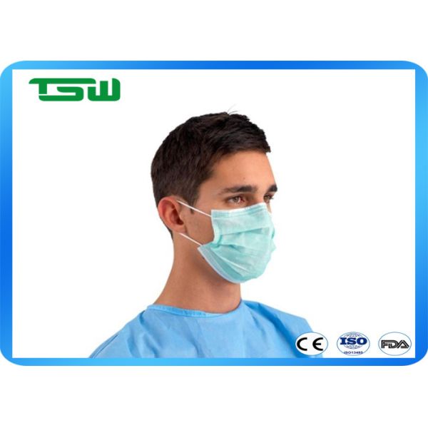 Quality High quality disposable face masks with earloop in blue for sale