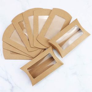 Clear Window Cookie Pillow Box Packaging with Customized Design and Heavy-Duty