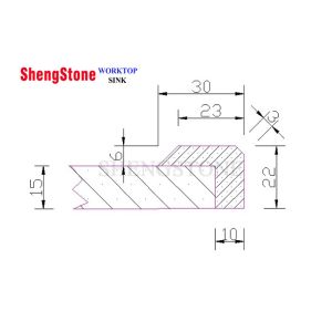 Buy cheap High Temperature Resistant Worktop Edge Trims Epoxy Resin Material from wholesalers