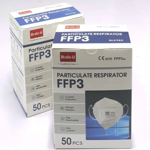 Buda-U FFP3 Face Mask Respirator, Nonwoven Protective Face Mask CE0370 With 2