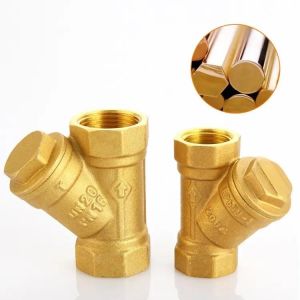 Y Type Filter for Water Meter Front Brass Filter Heat Pump Air Conditioning HVAC