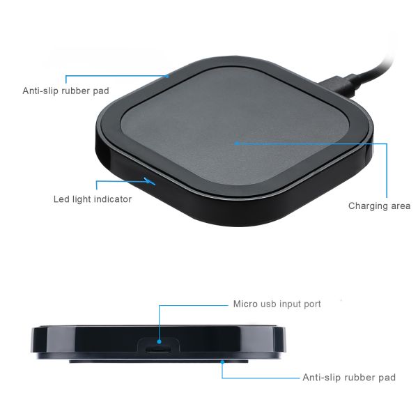 Buy cheap Qi Wireless Charger, Slepwel Fast Charging Pad for iPhone X / 8 / 8 plus /Samsung Galaxy Note 8 / S8 / S8 Plus / S7 Edge from wholesalers