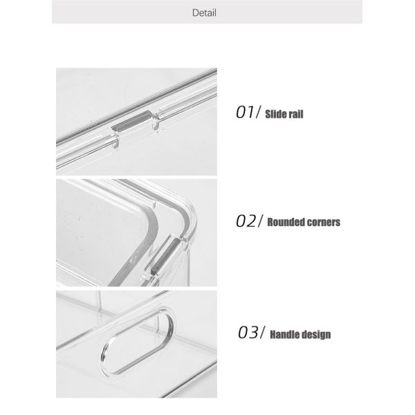 Thick 0.5mm Clear Bathroom Storage Containers Plastic Drawer Organizer