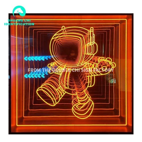 Buy cheap 2023 Material Abyss 3D Stereo Custom Neon Infinity Mirror with LED Strips Light Source from wholesalers