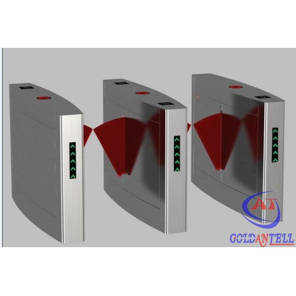 Anti tail Security RFID Reader Pedestrian Flap Barrier , electronic turnstiles