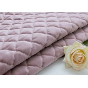 Buy cheap Ultrasonic Quilted Sofa Velvet Upholstery Fabric Customized Warp from wholesalers