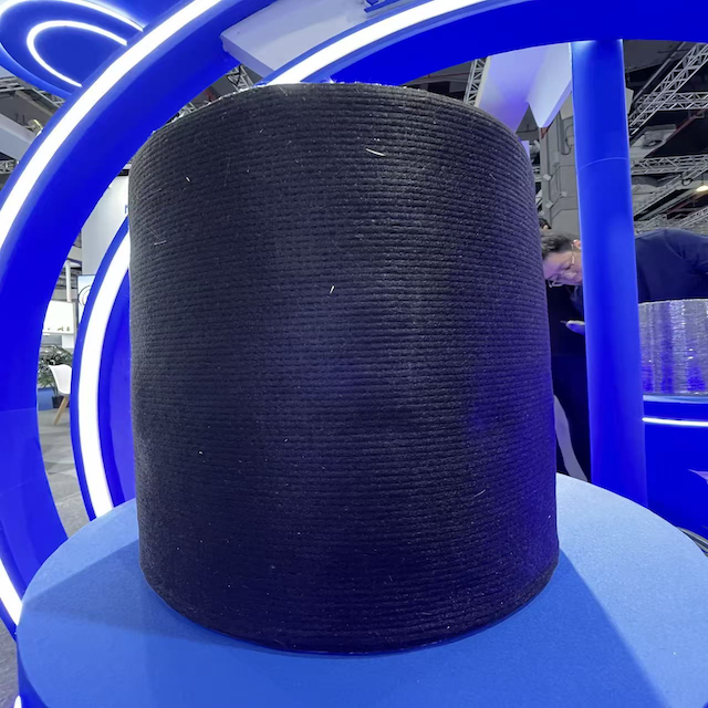 China Fiberglass combo mat EMKP340B, chopped strands of black thread with black polyester veil for special purpose on sale