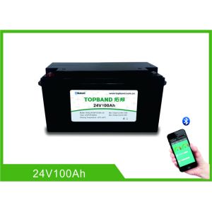 Buy cheap Bluetooth Rechargeable Lithium Iron Phosphate Battery 24V 100AH Nano LiFePO4 Material from wholesalers