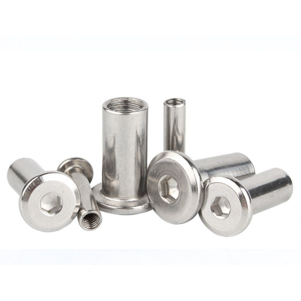 Buy cheap Flat Head Hexagon Socket Sleeve Barrel Connector Nut Stainless Steel Sleeve Barrel Nut from wholesalers