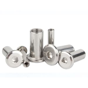 Buy cheap Flat Head Hexagon Socket Sleeve Barrel Connector Nut Stainless Steel Sleeve Barrel Nut from wholesalers