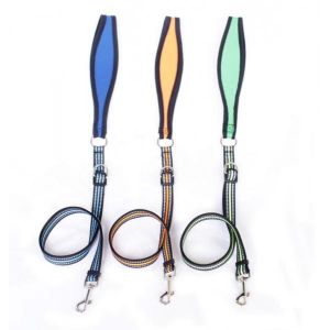 Neoprene Handle Personalized Dog Leash Reflective With Strong Zinc Alloy Hook
