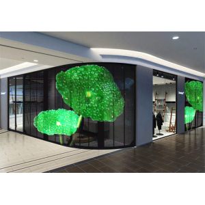 Buy cheap 60% Transparency Ultra Clear Indoor LED Display Panel 800cd Grille Screen with Easy Installation for Captivating Ads from wholesalers