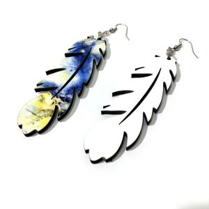 Buy cheap Wooden Feather Shape 8g/Pair Sublimation Earring from wholesalers