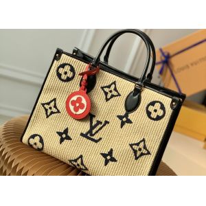 Buy cheap Raffia Waven Custom Embroidered Tote Bags 35cm Medium Tote Purse from wholesalers