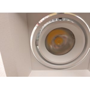 Square 7W 2700K LED Recessed Ceiling Downlight With Tiltable 25deg