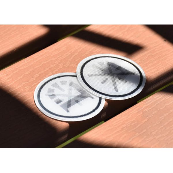 Quality Silicone Rubber Backing, Printed With A Black Reflective Logo,For Clothing for sale